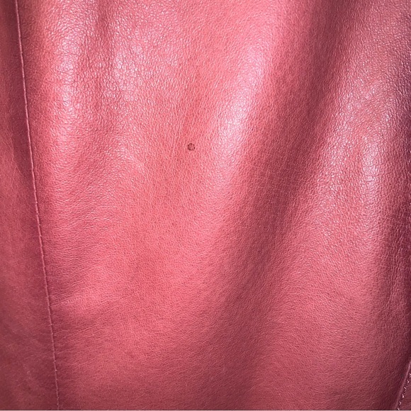 Danier Women's Red Leather Jacket M - Picture 12 of 13